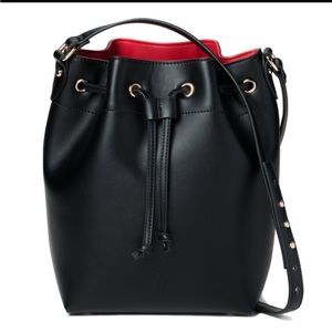 Marsi Bond Vegan Leather Crossbody Bucket Bag w/ Matching Wallet